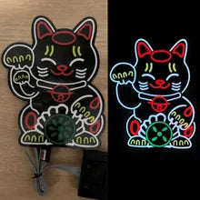 LUCKY CAT STICKER LED JDM