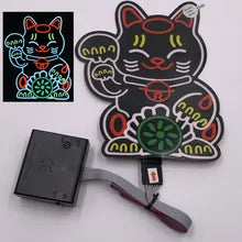 LUCKY CAT STICKER LED JDM