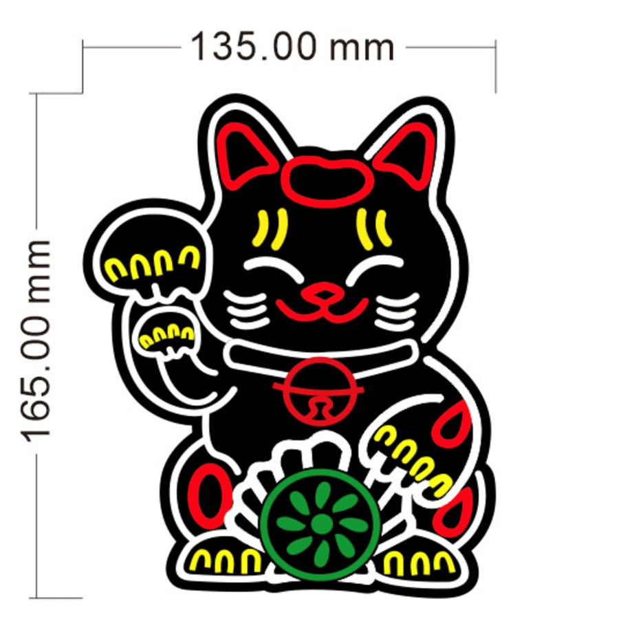 LUCKY CAT STICKER LED JDM