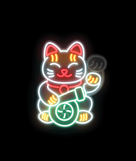 TURBO CAT STICKER LED